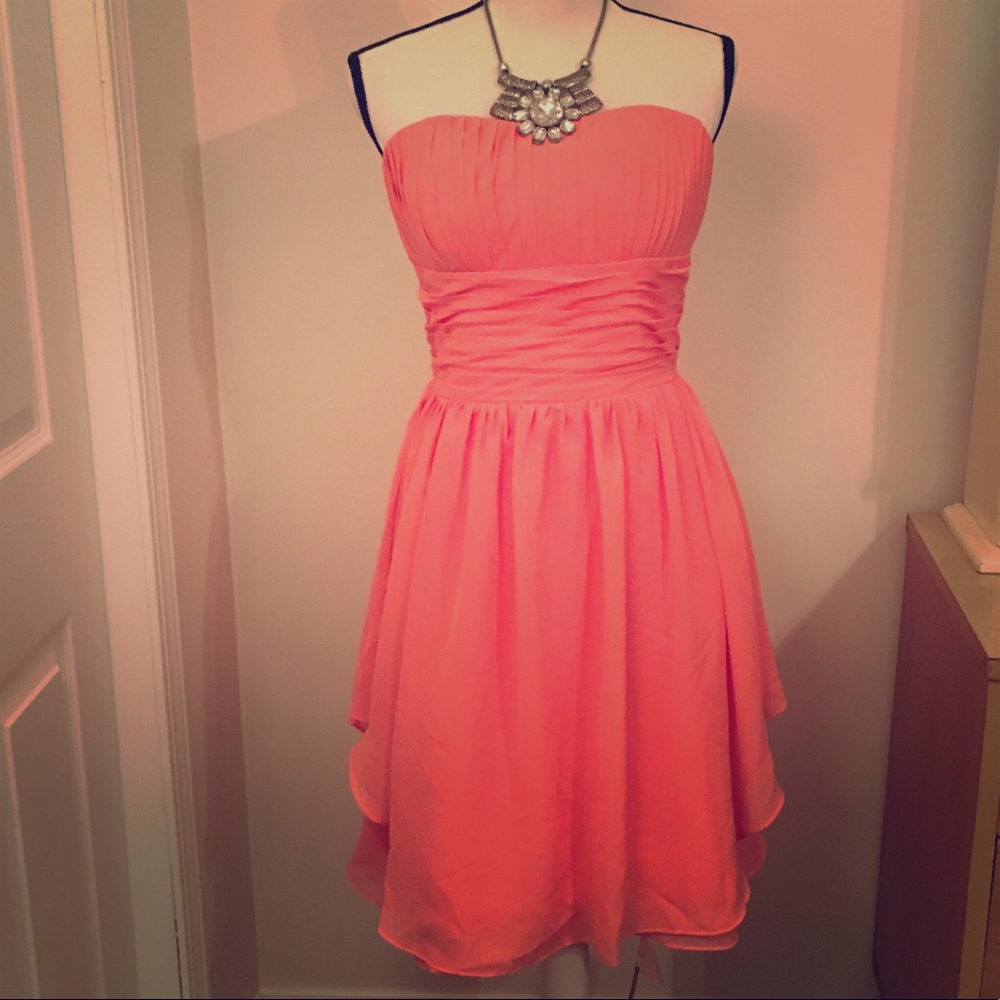 Peach formal dress